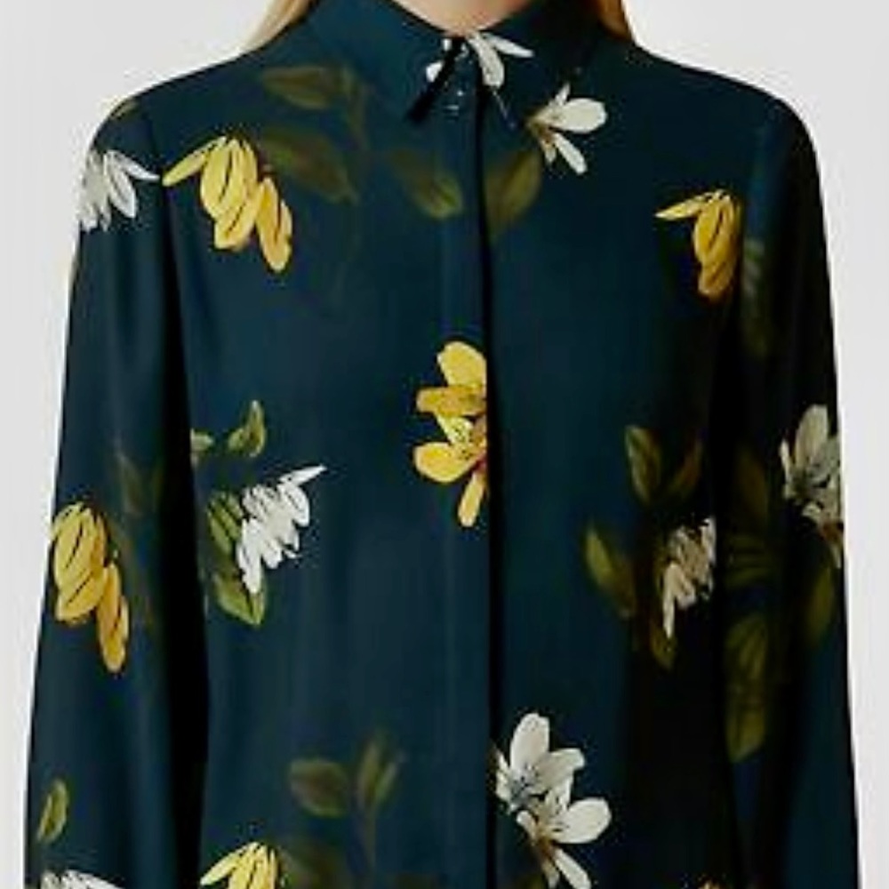 Ted Baker London Semi Sheer Silk Blouse